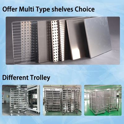化粧品製薬用トロリー付き工業用ガラス瓶乾燥オーブン