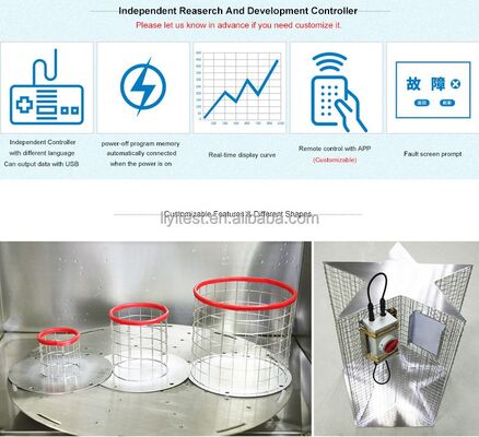 LIYI CE認証 IPX5 IPX6 自動タッチスクリーン防水シャワー試験チャンバー 電子試験用防水試験
